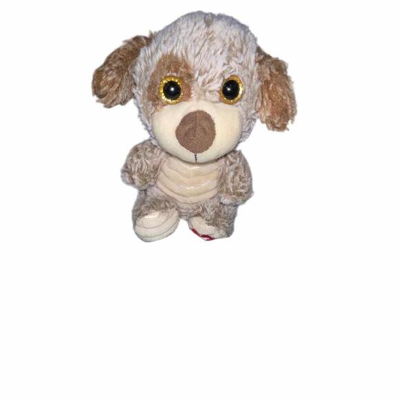 KellyToy plush courderouy cream puppy euc valentine - Picture 1 of 3